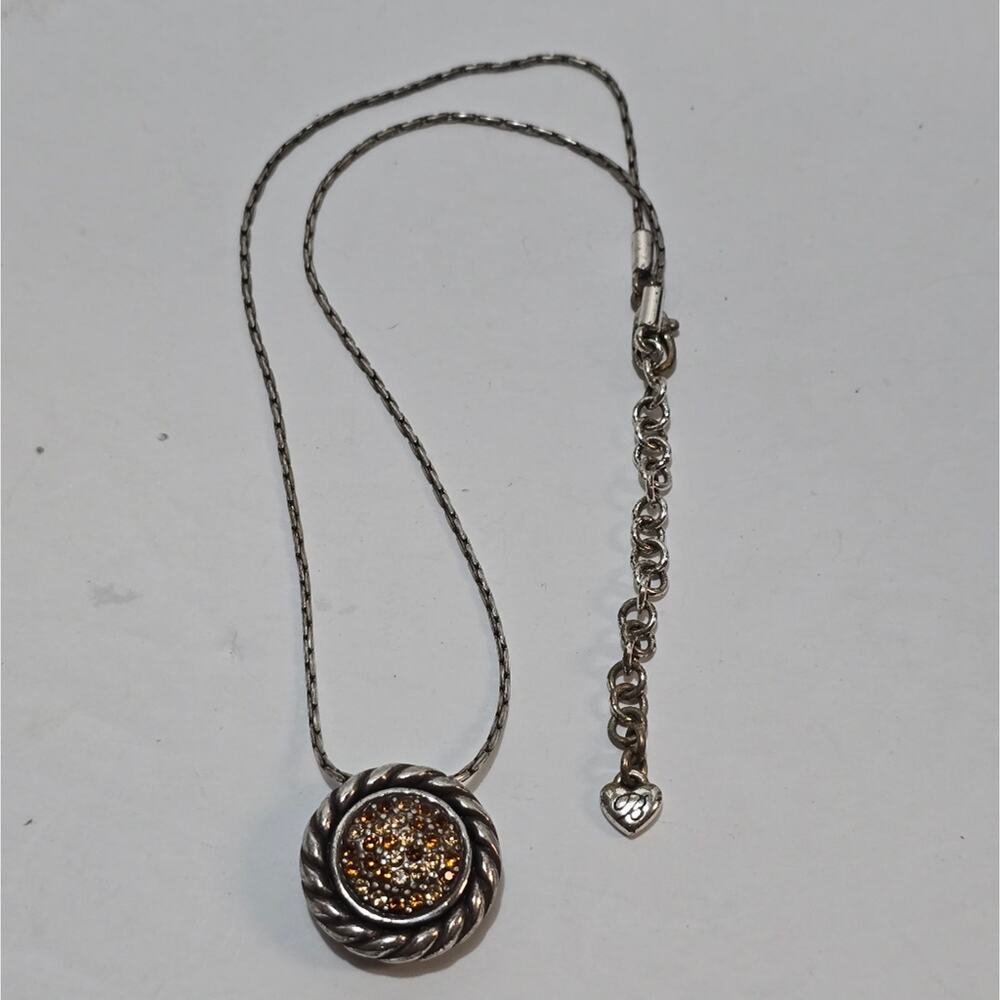 Brighton‎ Mixed Metals TRUST YOUR JOURNEY Crystal Jeweled Reversible Necklace